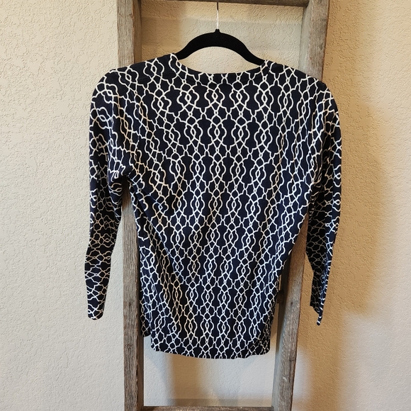 NWT Merona Women's Blue & White Button-Up Cardigan- Size XS - Picture 2 of 5